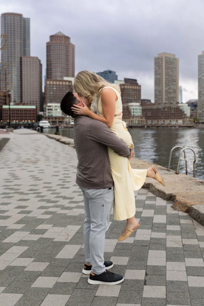 Fan Pier Park in Boston's Seaport proposal turned into an engagement session